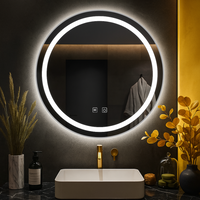 60cm Round LED Mirror with Demister and Cool Light