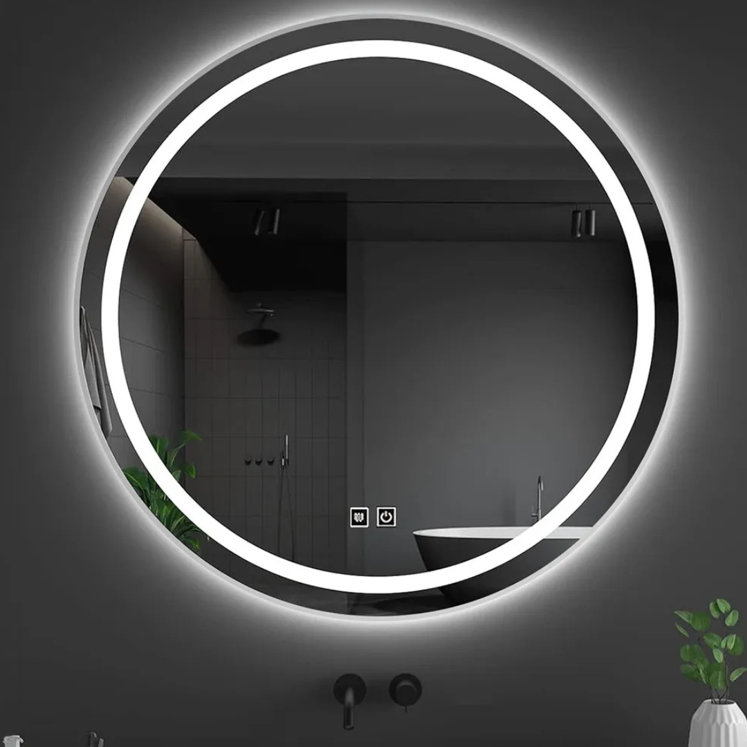 60cm Round LED Mirror with Demister and Cool Light