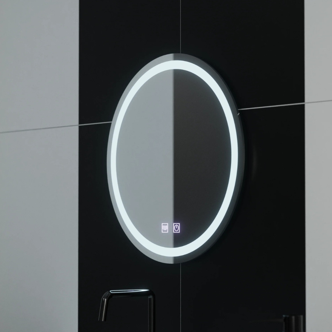 60cm Round LED Mirror with Demister and Cool Light