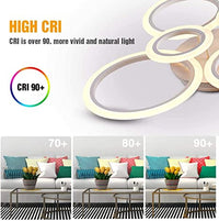 Lustra Led 4 + 2 Circle Maxi Design Alb Telecomanda Echivalent 600W Lighting Fixtures