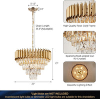 Golden Panther Crystal Chandelier 400mm