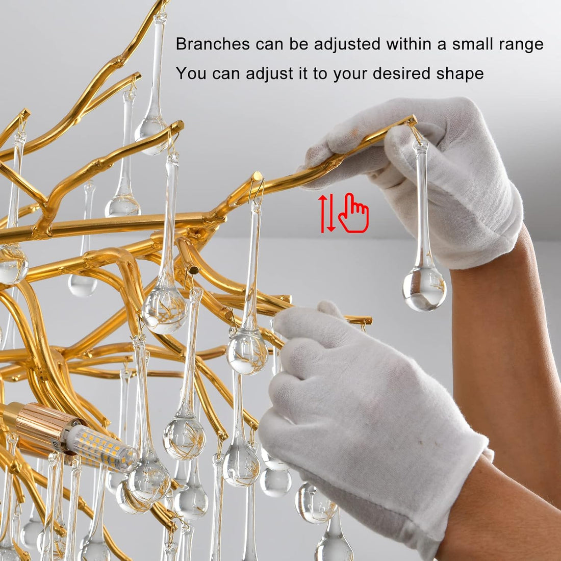 Candelabru Cristal LUXURY Golden Tears 120x60cm AURIE / 120CM / LUXURY Chandeliers Crystal