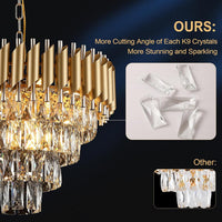 Golden Panther Crystal Chandelier 400mm
