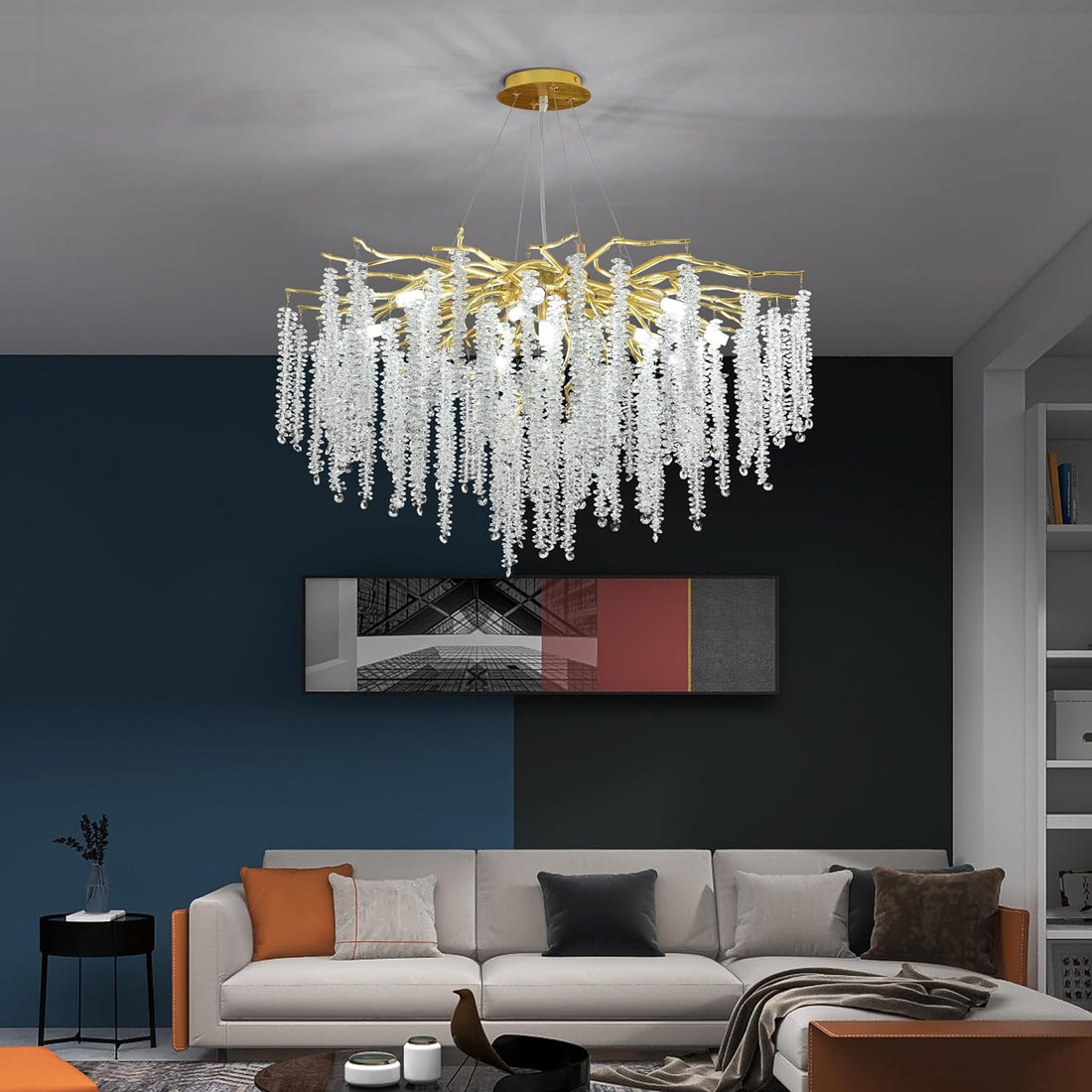 Candelabru Cristal Luxury Golden Willow 80Cm Chandeliers Crystal