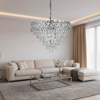 Malli Silver Crystal Chandelier 60cm