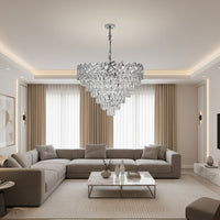 Malli Silver Crystal Chandelier 60cm