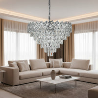 Malli Silver Crystal Chandelier 60cm