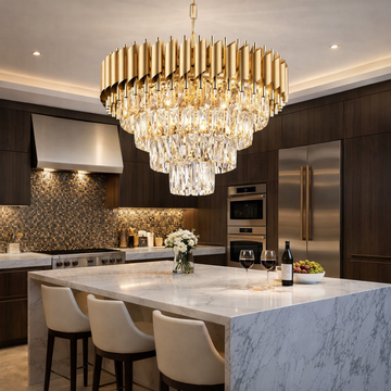 Golden Panther Crystal Chandelier 400mm
