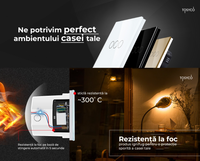 Intrerupator Alb cu Touch din Sticla 1 Buton Premium