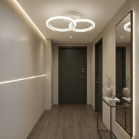 Lustra LED 1 + 1 Circle Design Alb Echivalent 300W Telecomanda ALBA / CIRCLE DESIGN Lighting Fixtures