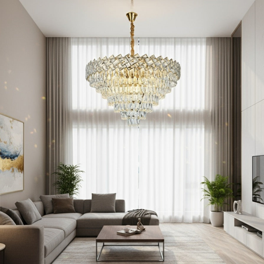 Candelabru Cristal MALLI Gold ⌀80CM Chandeliers Crystal