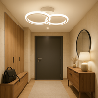 Lustra LED 1 + 1 Circle Design Alb Echivalent 300W Telecomanda ALBA / CIRCLE DESIGN Lighting Fixtures